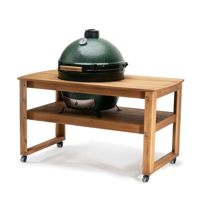 Big Green Egg Eucalyptus Table with Casters and Nest - Image 6
