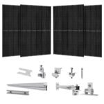410 Watt Monocrystalline Solar Panel (4 Pack) With Solar Panel Mount Rack