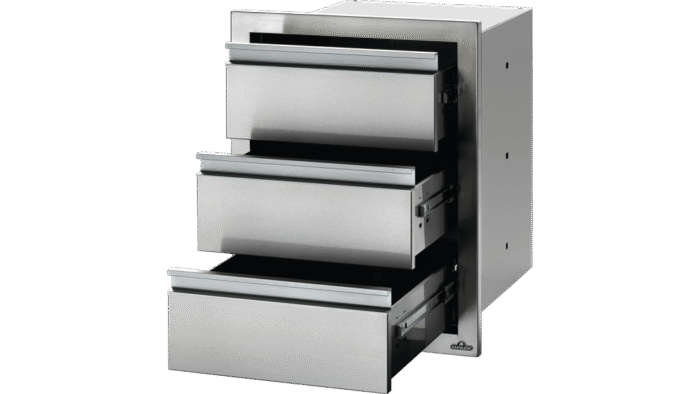 Napoleon Stainless Steel Built In Triple Drawer - BI-1824-3DR
