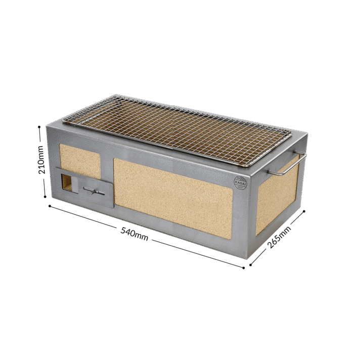 Medium Long Kasai Konro Grill with Stainless Steel Frame - Image 4