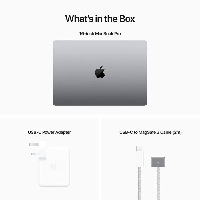 Apple 2023 MacBook Pro 16.2" Laptop with M2 Pro Chip, 12-Core CPU, 19-Core GPU, 16GB RAM, 512GB SSD, Space Gray - iPhone/iPad Compatible (Model MNW83B/A