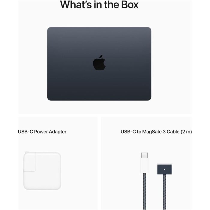 Apple MacBook Air 2024 M2 – 13.6" Liquid Retina, 16GB RAM, 256GB SSD, Backlit Keyboard, Midnight