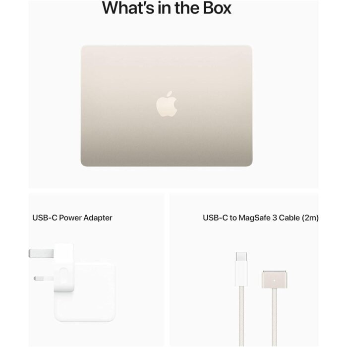 Apple MacBook Air 14,2 – M2 Chip, 8GB RAM, 256GB SSD, 13-inch, Starlight