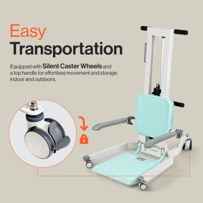 SuperHandy GoRise Electric Floor to Stand Lift – 227 kg Capacity, Standing Assistance, Portable, Adjustable, Ergonomic, Easy Storage, Patent Pending (TX (Transfer Lift))