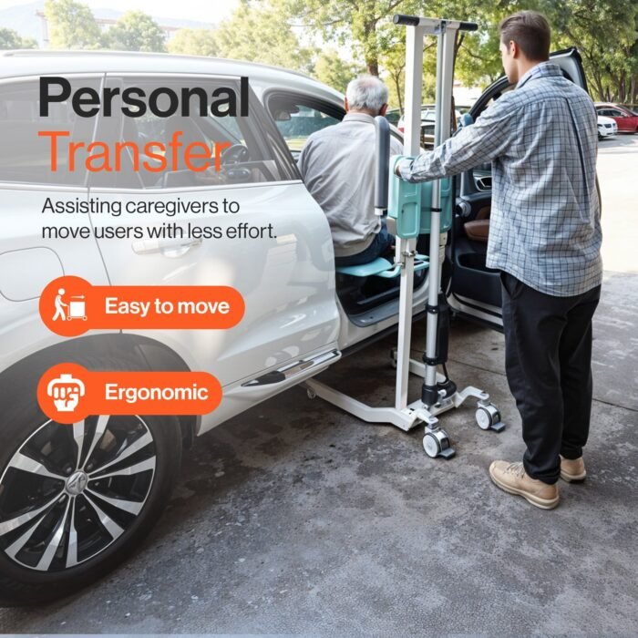 SuperHandy GoRise Electric Floor to Stand Lift – 227 kg Capacity, Standing Assistance, Portable, Adjustable, Ergonomic, Easy Storage, Patent Pending (TX (Transfer Lift))