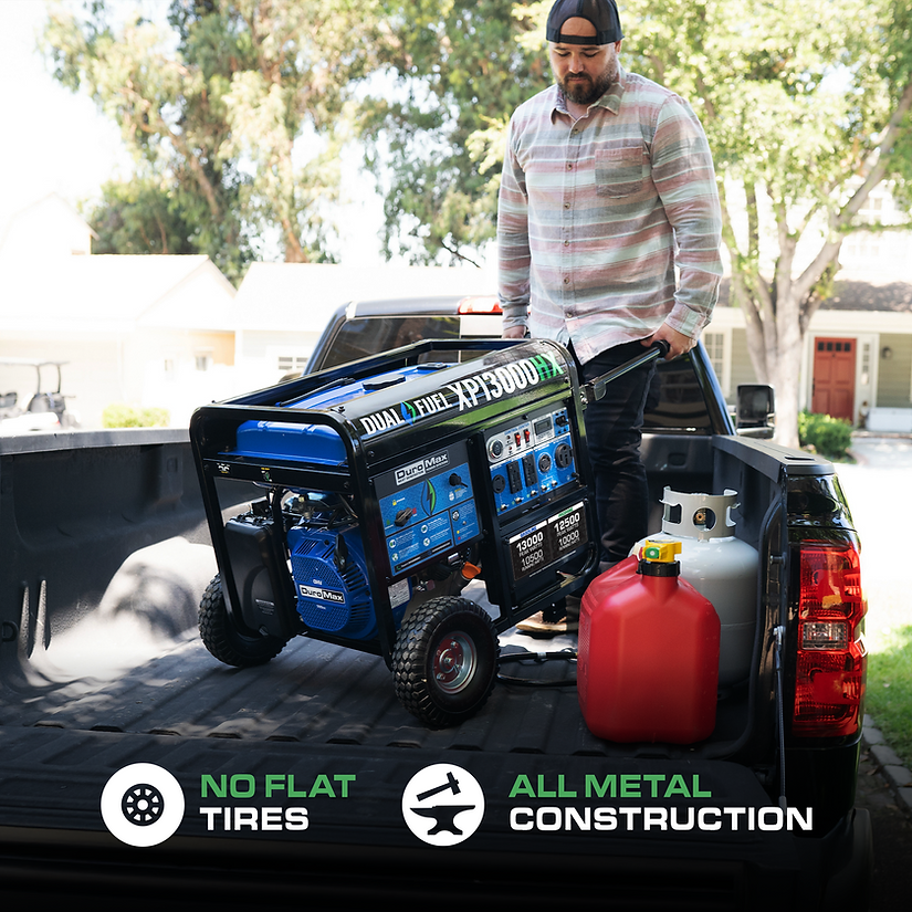 DuroMax XP13000HX 13,000 Watt Portable Dual Fuel Gas Propane CO Alert Generator - Image 14